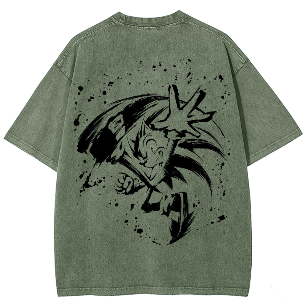 Sonic Unisex Fit Washed T-Shirt 2601014268