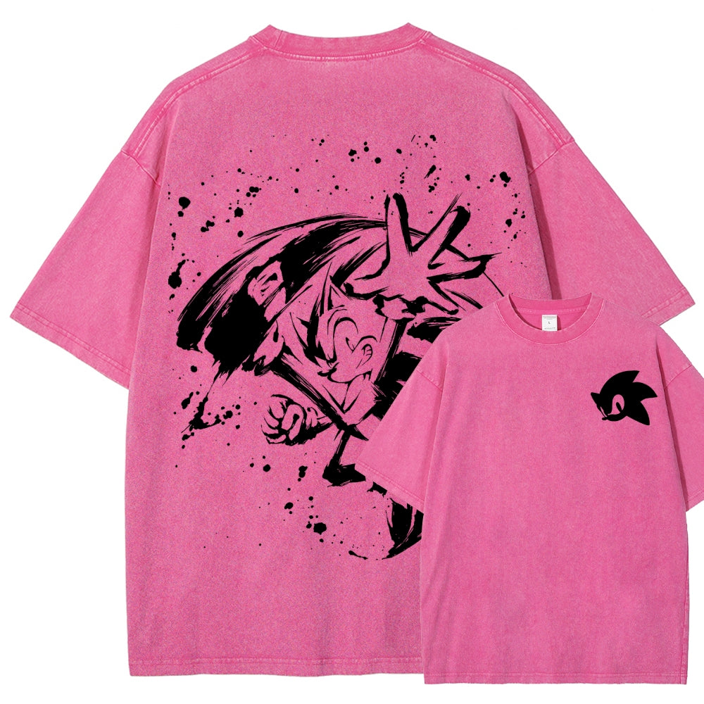 Sonic Unisex Fit Washed T-Shirt 2601014268