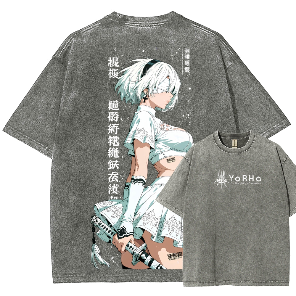 Nier: Automata Unisex Fit Washed T-Shirt 2601018993