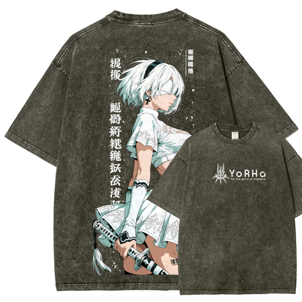 Nier: Automata Unisex Fit Washed T-Shirt 2601018993