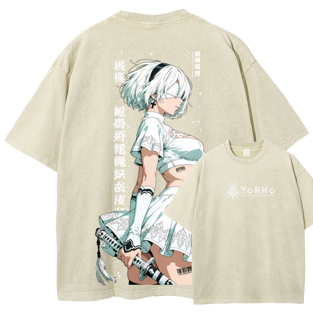 Nier: Automata Unisex Fit Washed T-Shirt 2601018993