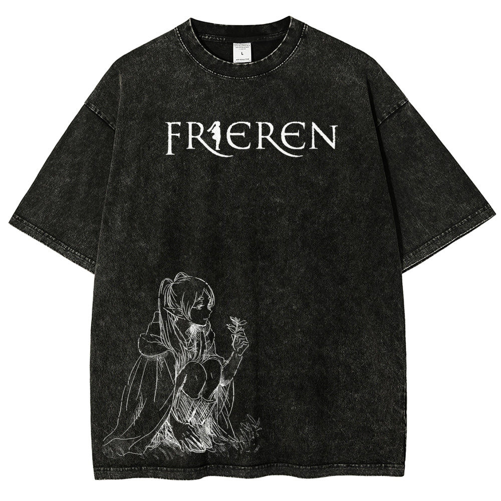 Frieren Unisex Fit Washed T-Shirt 2602003131