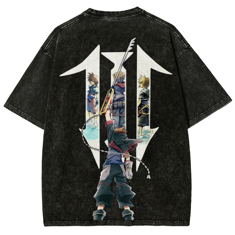 Kingdom Hearts Unisex Fit Washed T-Shirt 2602009323