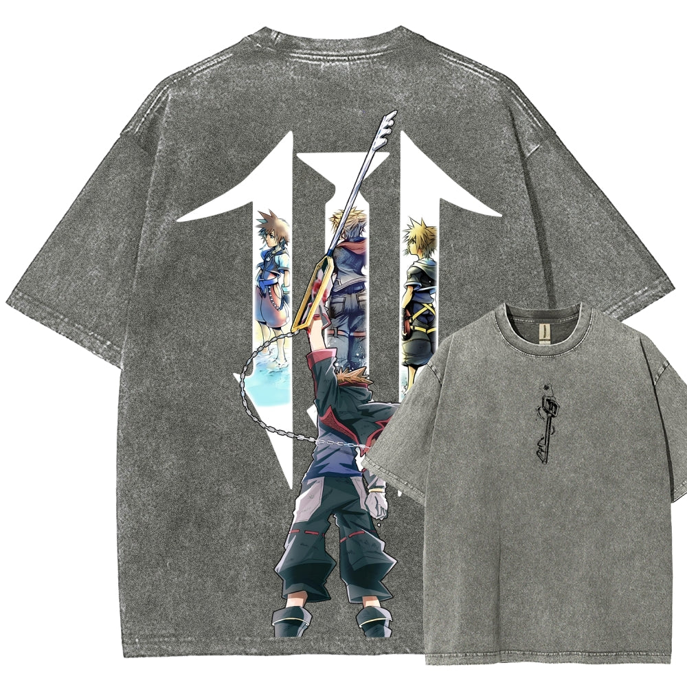 Kingdom Hearts Unisex Fit Washed T-Shirt 2602009323