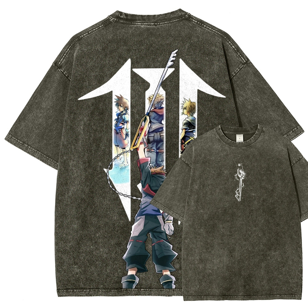 Kingdom Hearts Unisex Fit Washed T-Shirt 2602009323