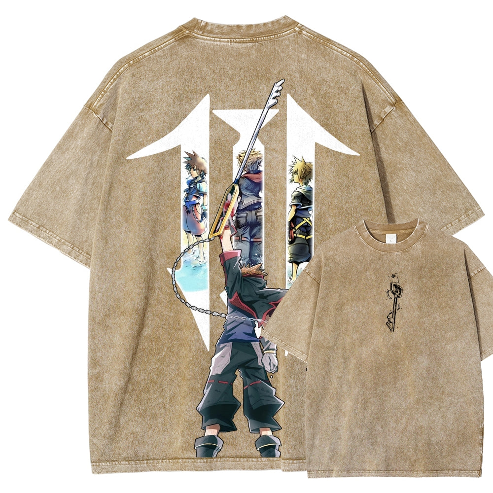 Kingdom Hearts Unisex Fit Washed T-Shirt 2602009323