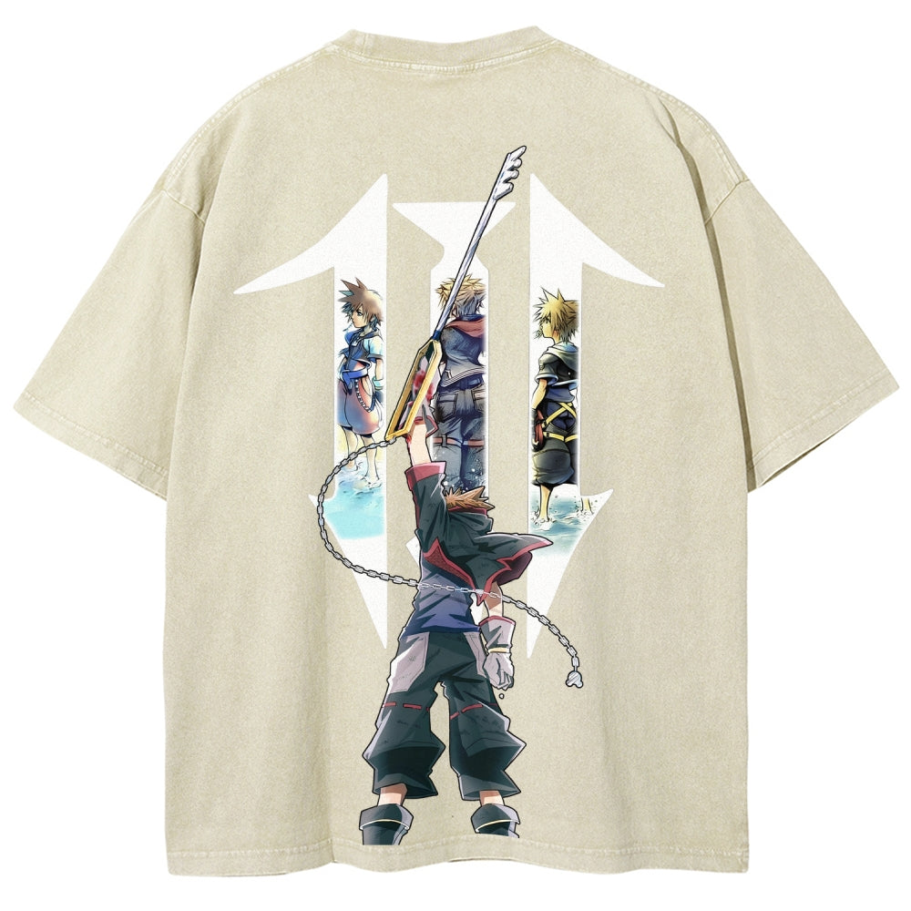 Kingdom Hearts Unisex Fit Washed T-Shirt 2602009323