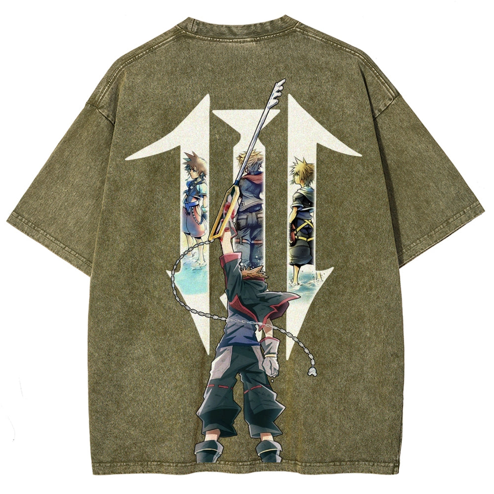 Kingdom Hearts Unisex Fit Washed T-Shirt 2602009323