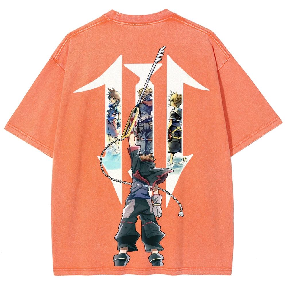 Kingdom Hearts Unisex Fit Washed T-Shirt 2602009323