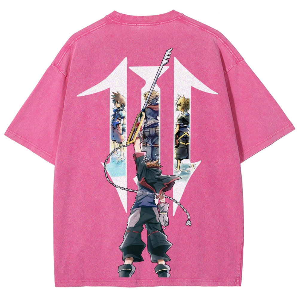 Kingdom Hearts Unisex Fit Washed T-Shirt 2602009323