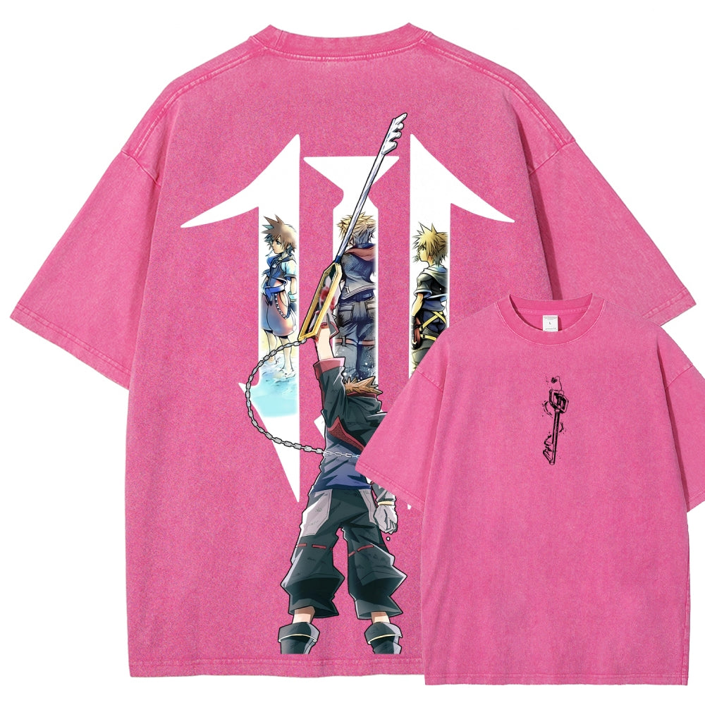Kingdom Hearts Unisex Fit Washed T-Shirt 2602009323