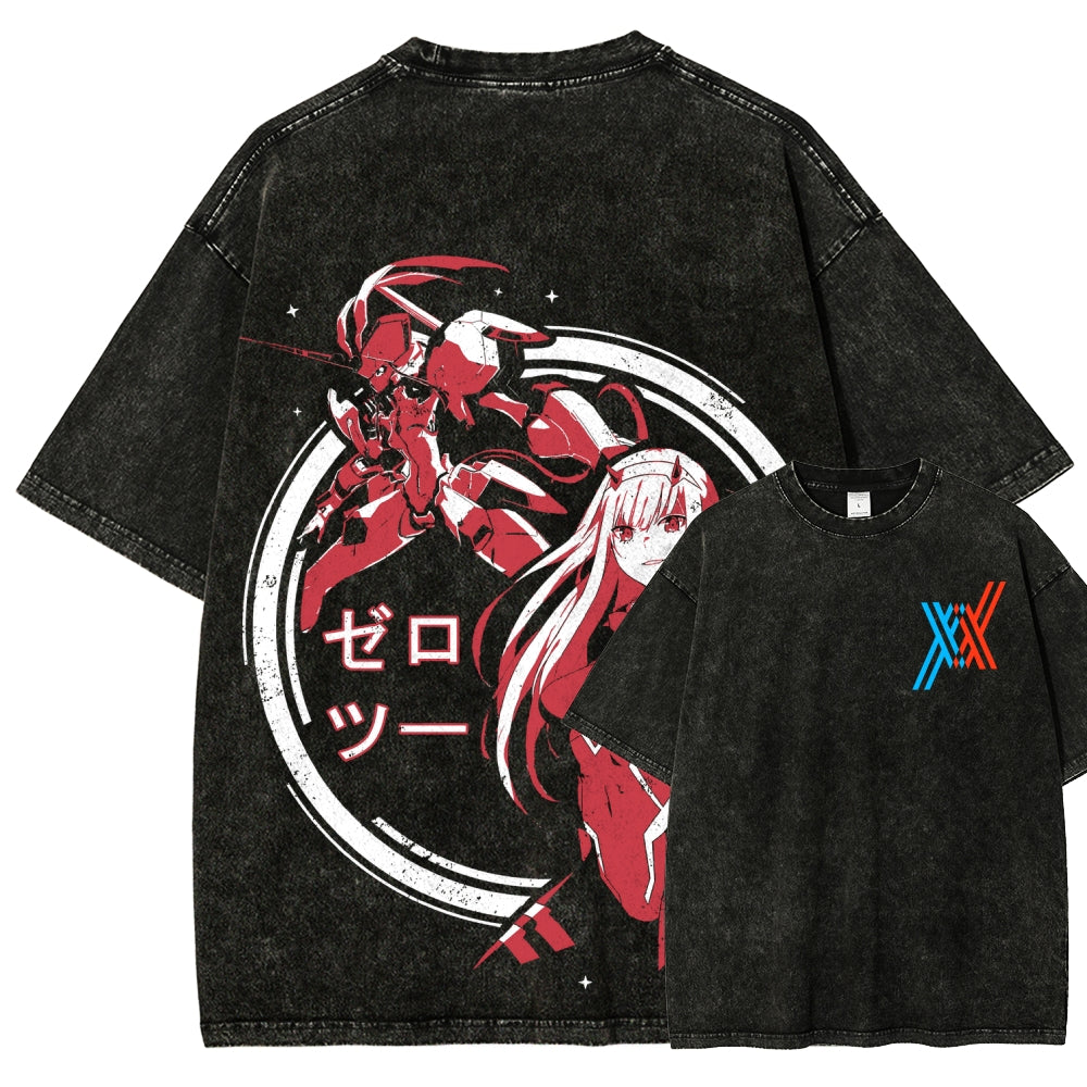 Darling in the Franxx Unisex Fit Washed T-Shirt 2602013386
