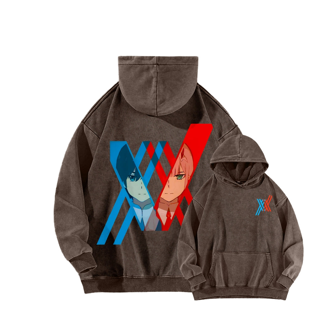 Darling in the Franxx Unisex Washed Hoodie 2602013437