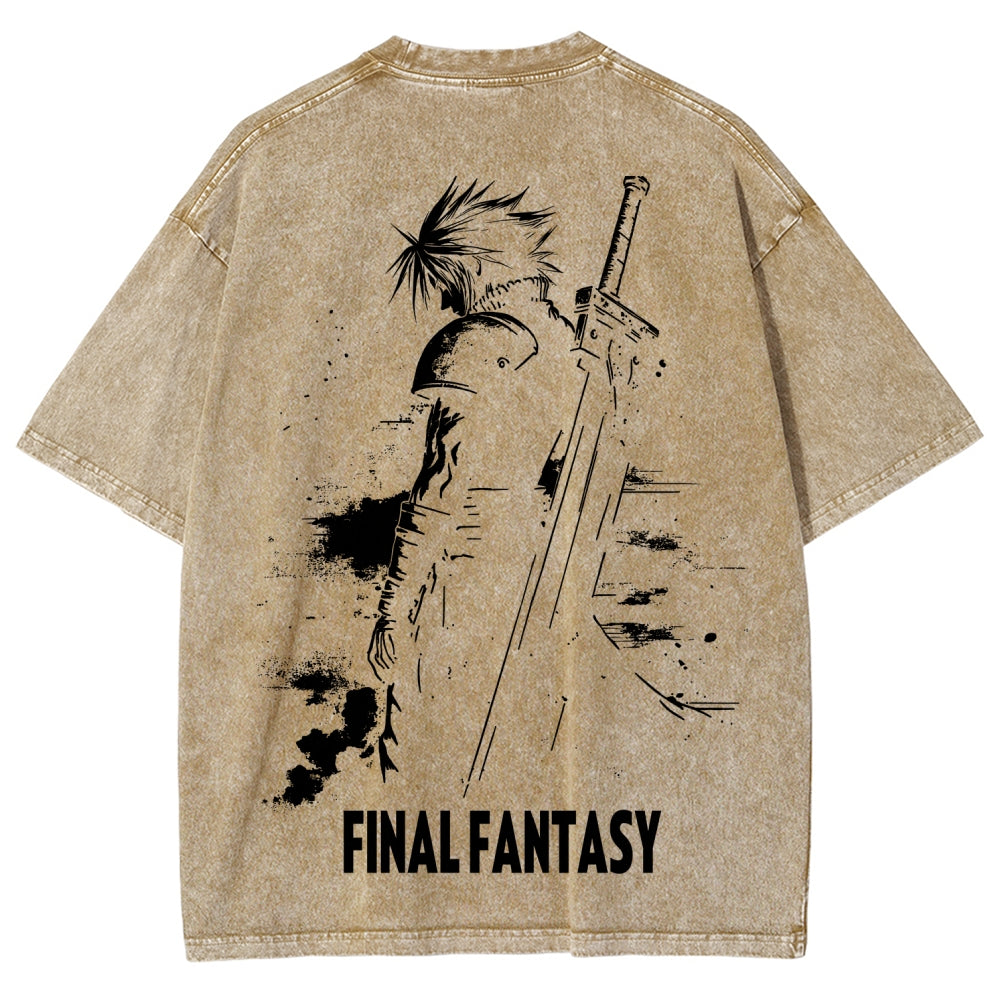 Final Fantasy Unisex Fit Washed T-Shirt 2602013456