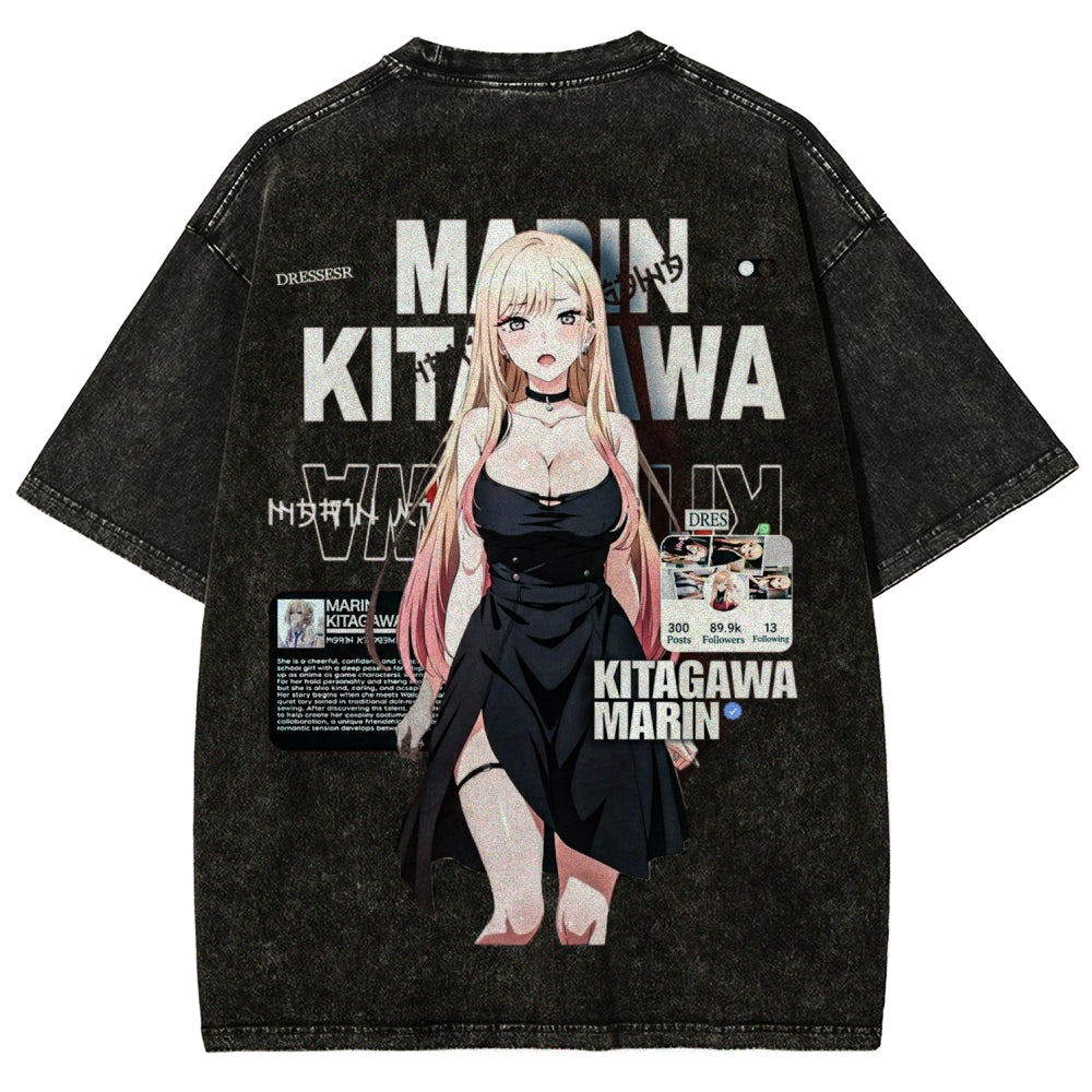 My Dress-Up Darling Marin Kitagawa Unisex Fit Washed T-Shirt 2602014207