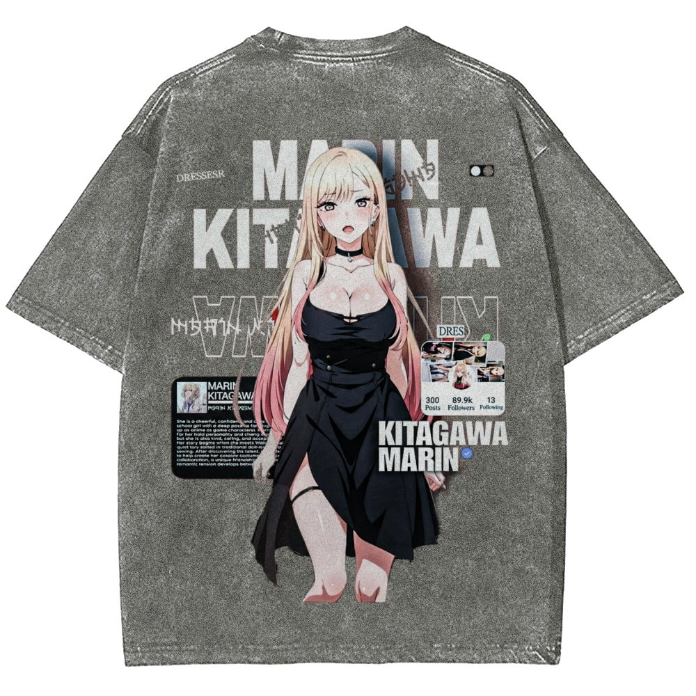 My Dress-Up Darling Marin Kitagawa Unisex Fit Washed T-Shirt 2602014207