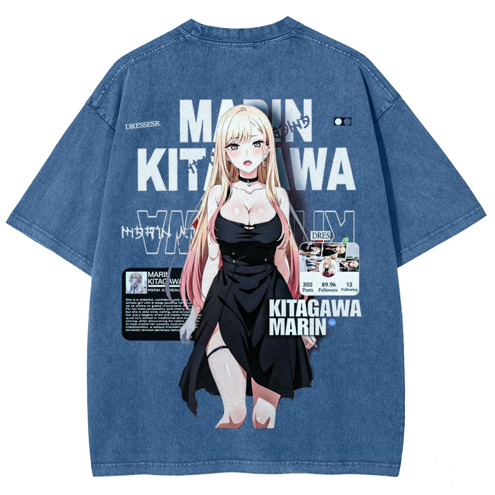My Dress-Up Darling Marin Kitagawa Unisex Fit Washed T-Shirt 2602014207