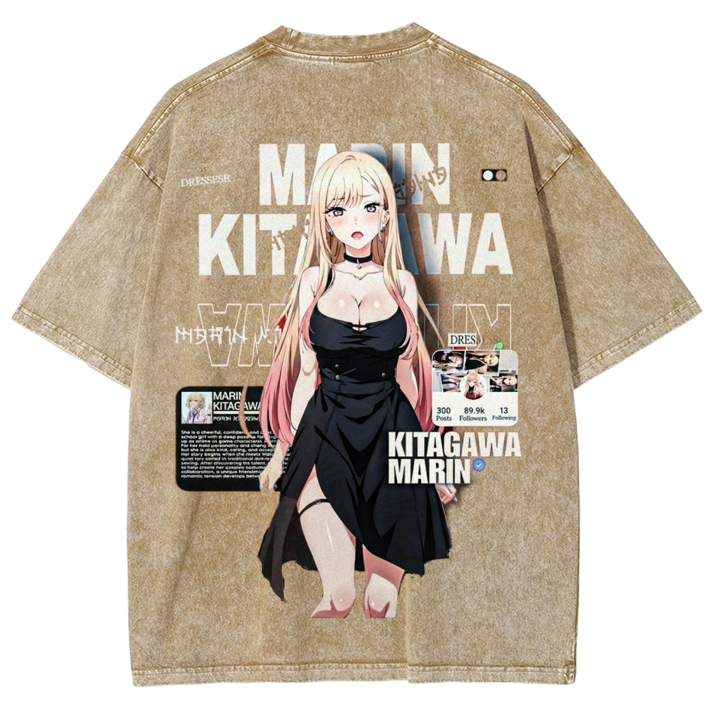 My Dress-Up Darling Marin Kitagawa Unisex Fit Washed T-Shirt 2602014207