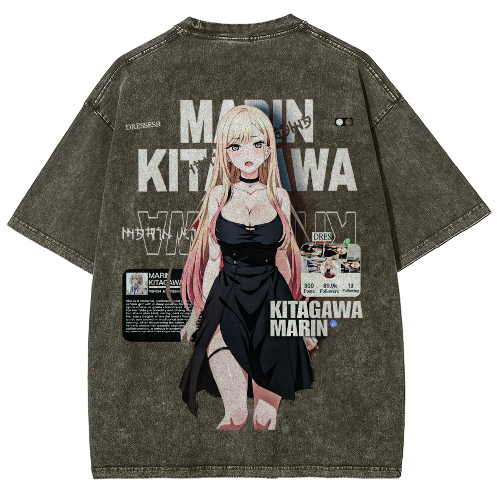 My Dress-Up Darling Marin Kitagawa Unisex Fit Washed T-Shirt 2602014207