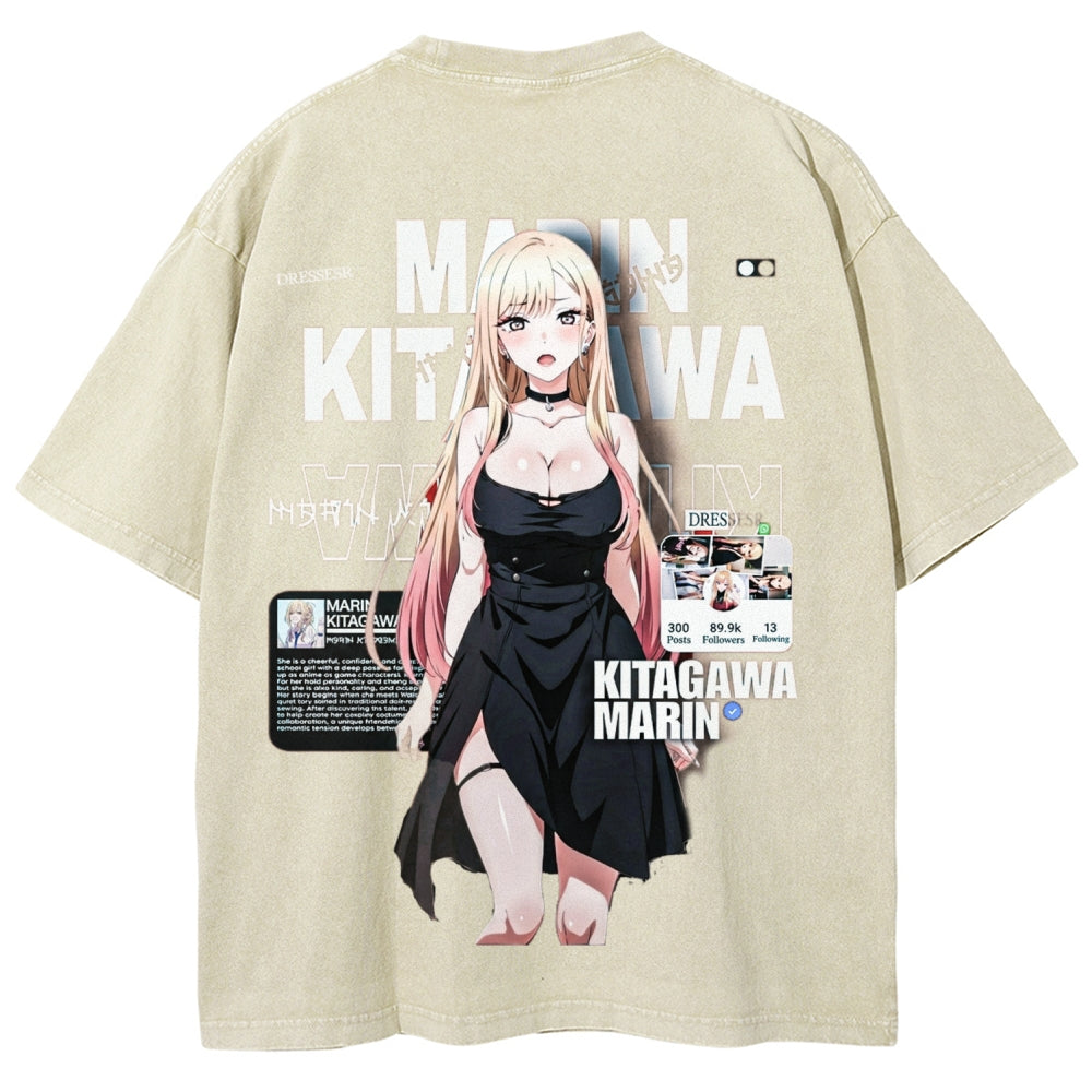 My Dress-Up Darling Marin Kitagawa Unisex Fit Washed T-Shirt 2602014207