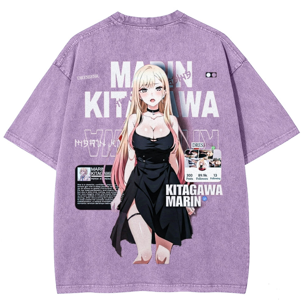 My Dress-Up Darling Marin Kitagawa Unisex Fit Washed T-Shirt 2602014207