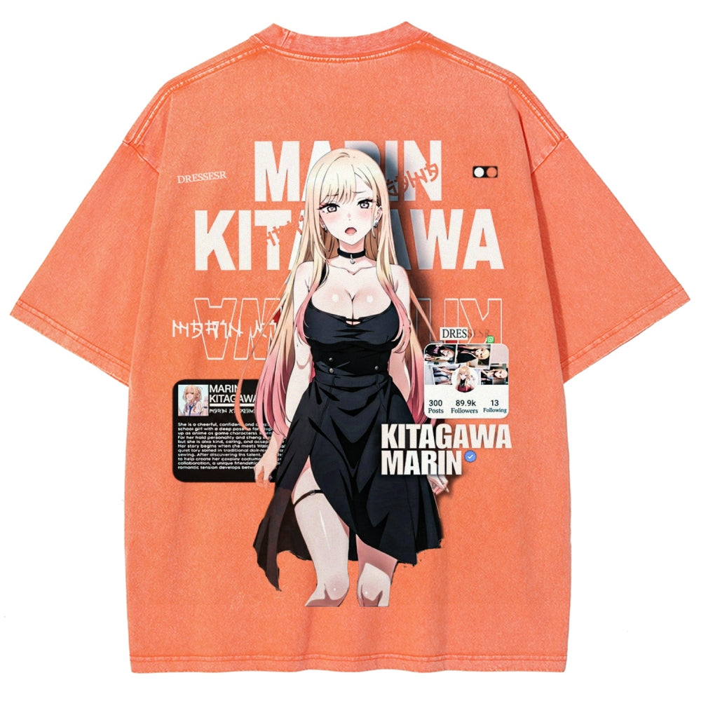 My Dress-Up Darling Marin Kitagawa Unisex Fit Washed T-Shirt 2602014207