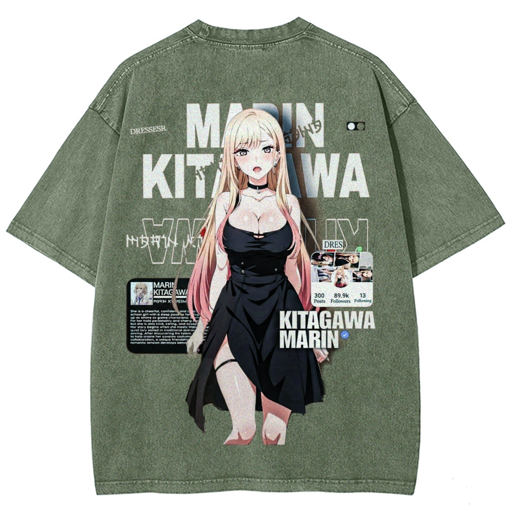 My Dress-Up Darling Marin Kitagawa Unisex Fit Washed T-Shirt 2602014207