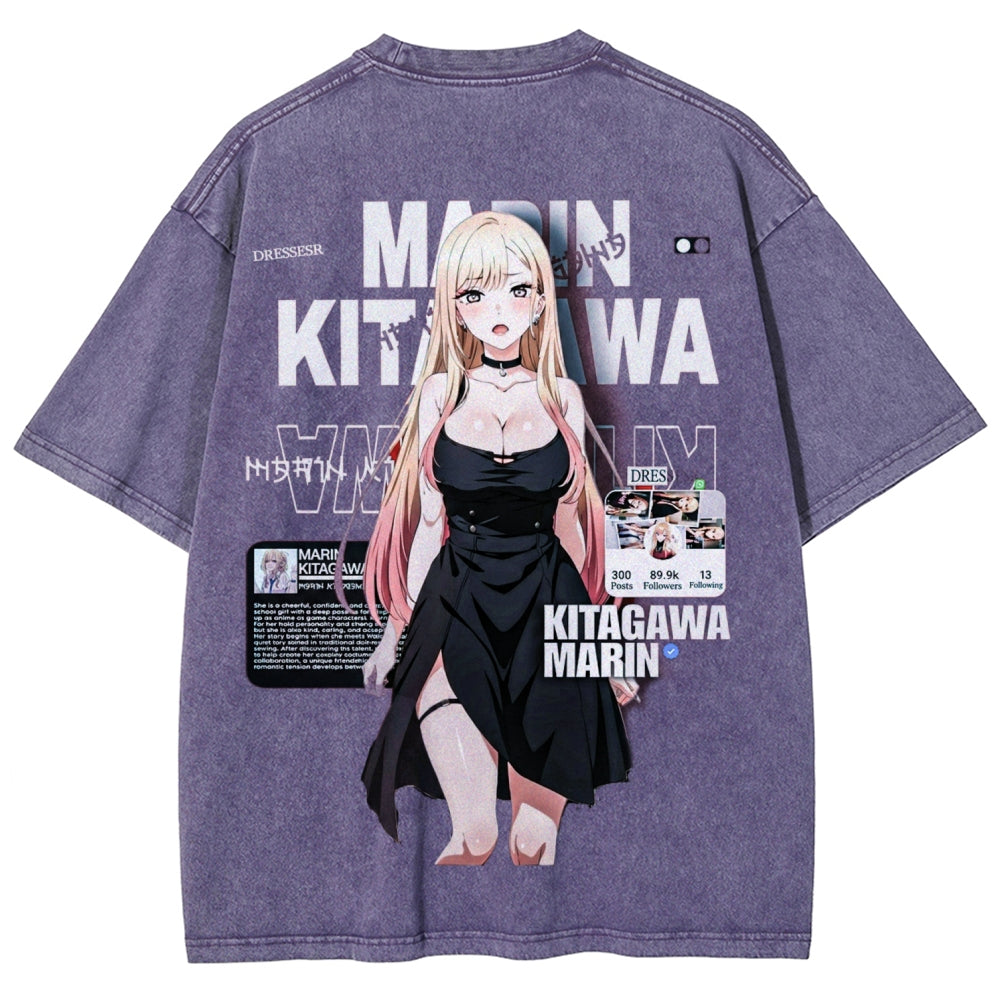 My Dress-Up Darling Marin Kitagawa Unisex Fit Washed T-Shirt 2602014207