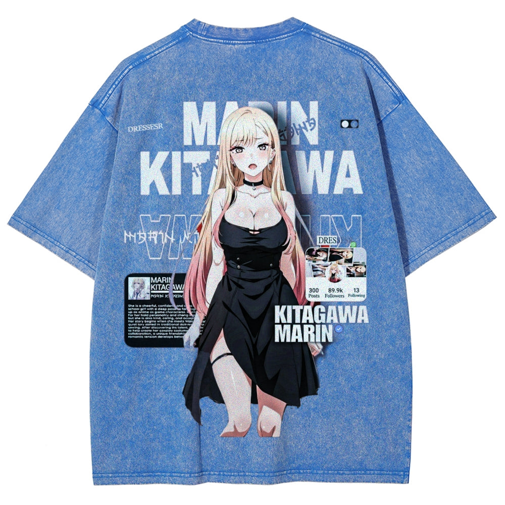 My Dress-Up Darling Marin Kitagawa Unisex Fit Washed T-Shirt 2602014207