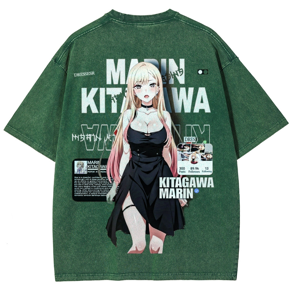 My Dress-Up Darling Marin Kitagawa Unisex Fit Washed T-Shirt 2602014207