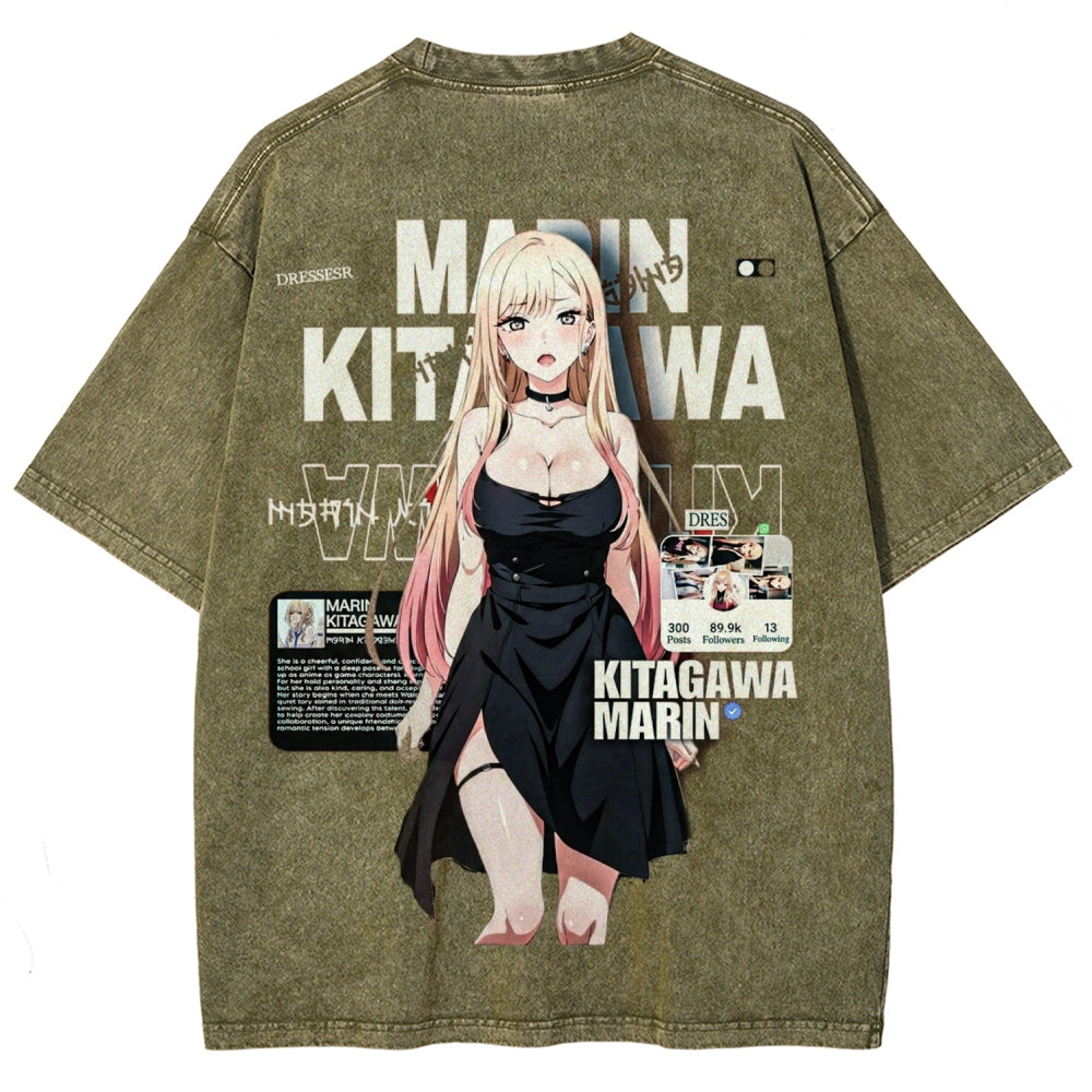 My Dress-Up Darling Marin Kitagawa Unisex Fit Washed T-Shirt 2602014207