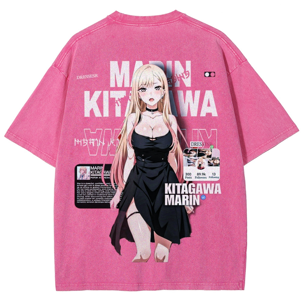 My Dress-Up Darling Marin Kitagawa Unisex Fit Washed T-Shirt 2602014207