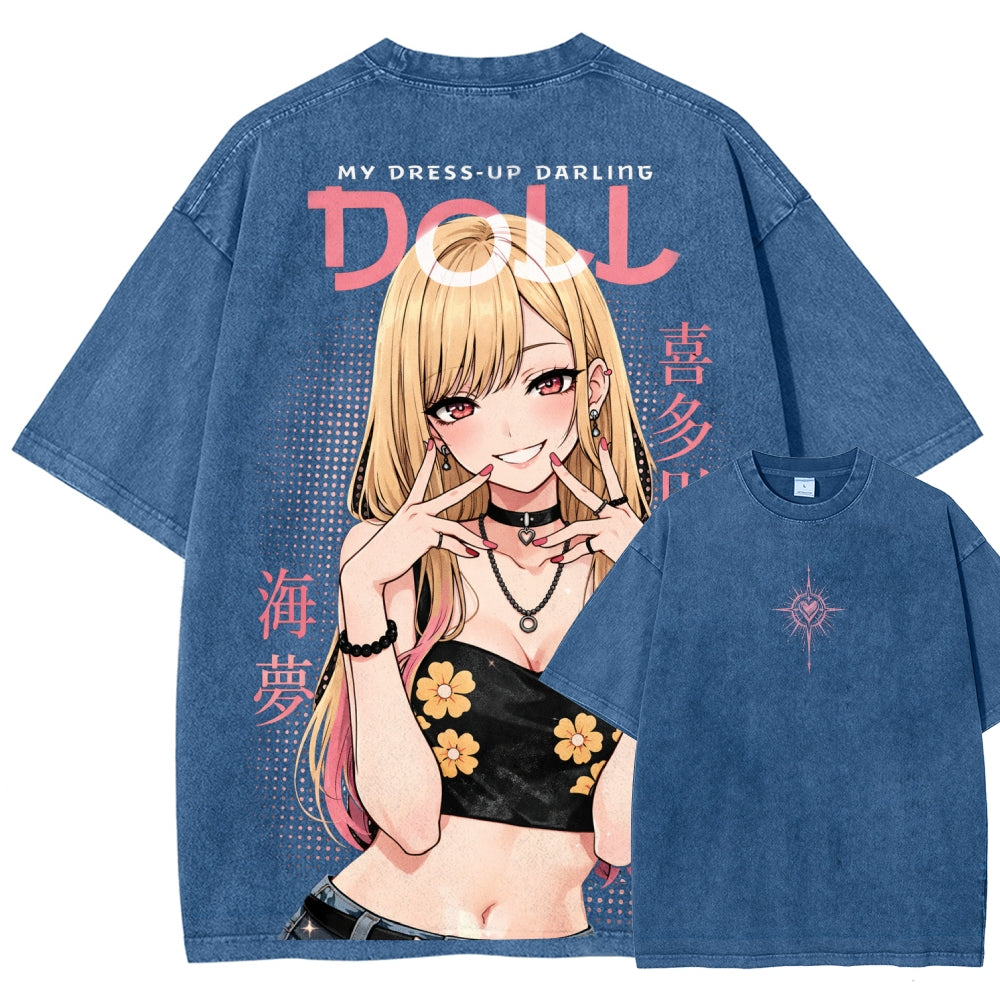 My Dress-Up Darling Marin Kitagawa Unisex Fit Washed T-Shirt 2603000600