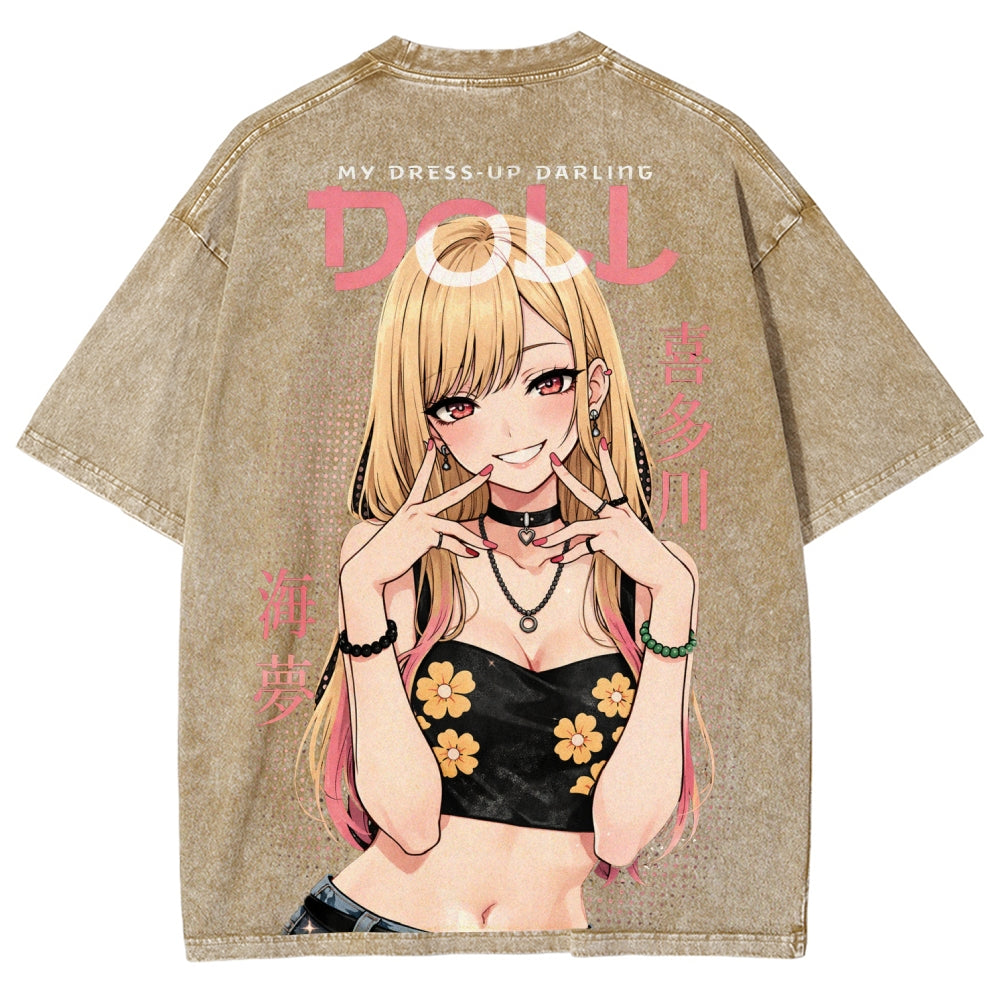 My Dress-Up Darling Marin Kitagawa Unisex Fit Washed T-Shirt 2603000600