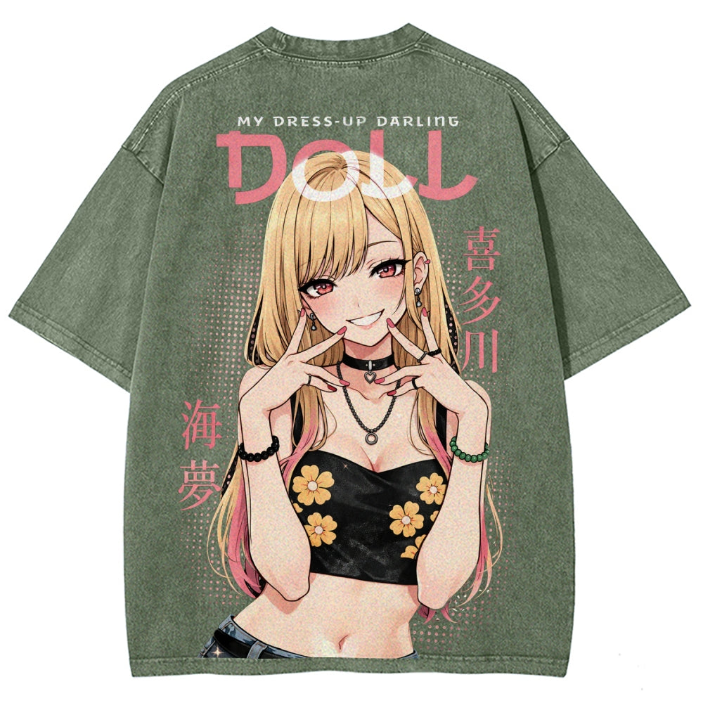 My Dress-Up Darling Marin Kitagawa Unisex Fit Washed T-Shirt 2603000600