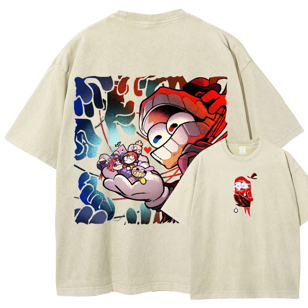 The Amazing Digital Circus Unisex Fit Washed T-Shirt 2603009396