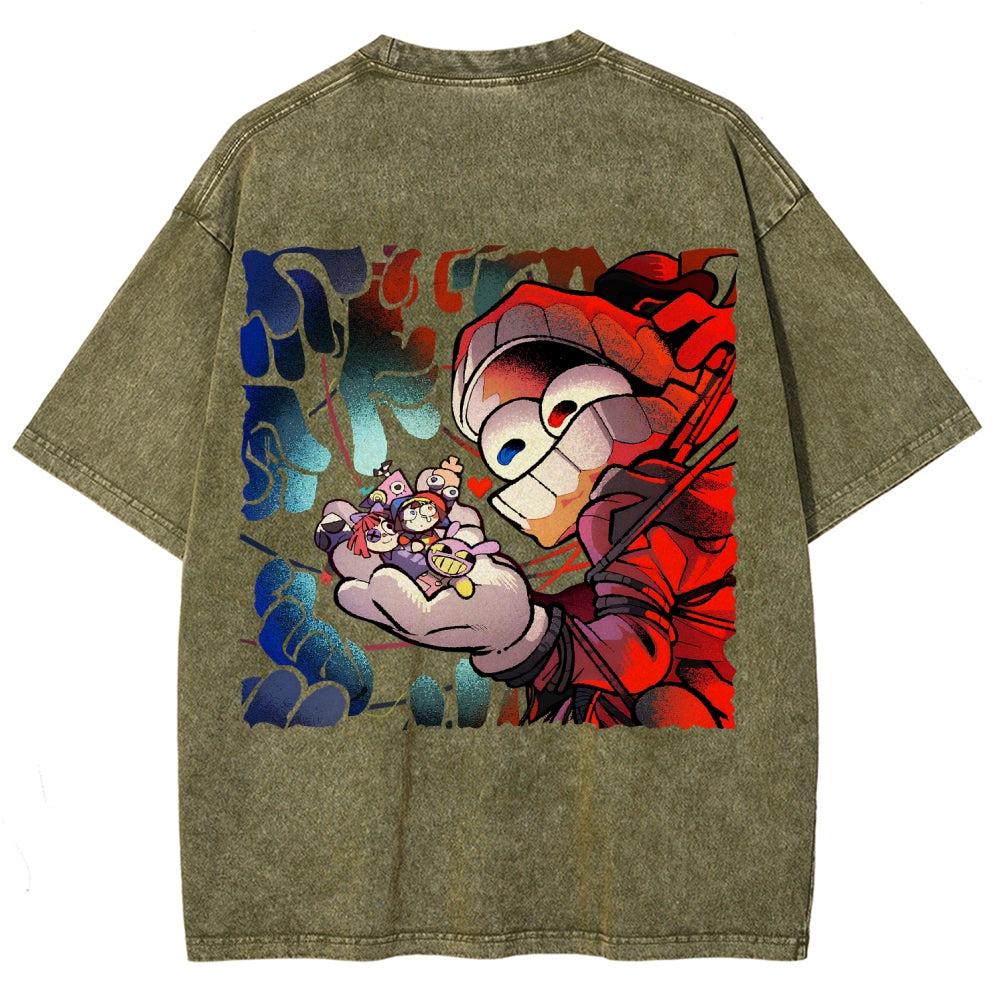 The Amazing Digital Circus Unisex Fit Washed T-Shirt 2603009396