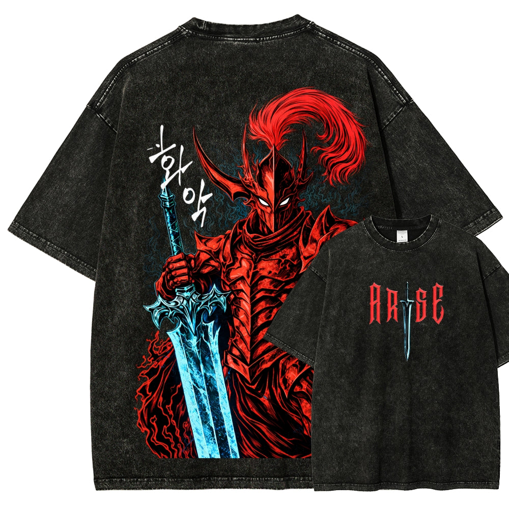 solo leveling Unisex Fit Washed T-Shirt 2603009461