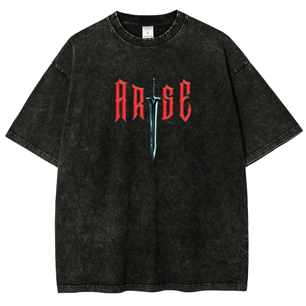 solo leveling Unisex Fit Washed T-Shirt 2603009461