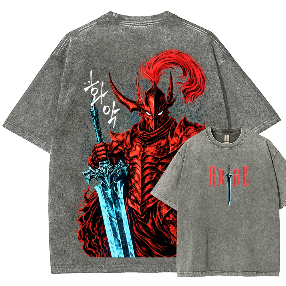 solo leveling Unisex Fit Washed T-Shirt 2603009461
