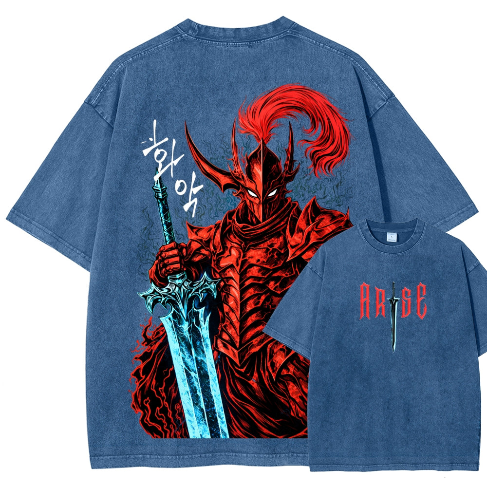 solo leveling Unisex Fit Washed T-Shirt 2603009461