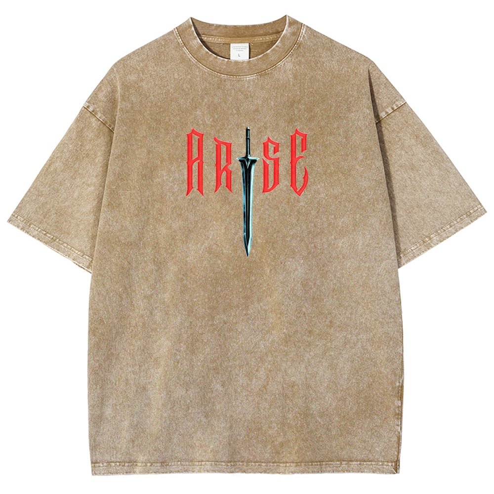 solo leveling Unisex Fit Washed T-Shirt 2603009461