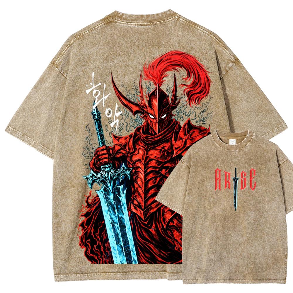 solo leveling Unisex Fit Washed T-Shirt 2603009461