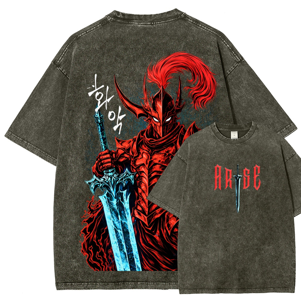 solo leveling Unisex Fit Washed T-Shirt 2603009461