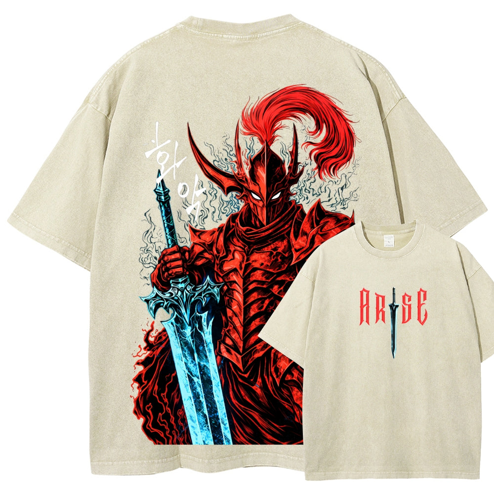 solo leveling Unisex Fit Washed T-Shirt 2603009461