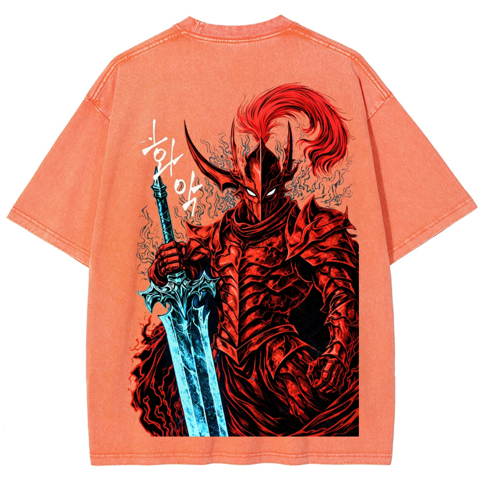 solo leveling Unisex Fit Washed T-Shirt 2603009461