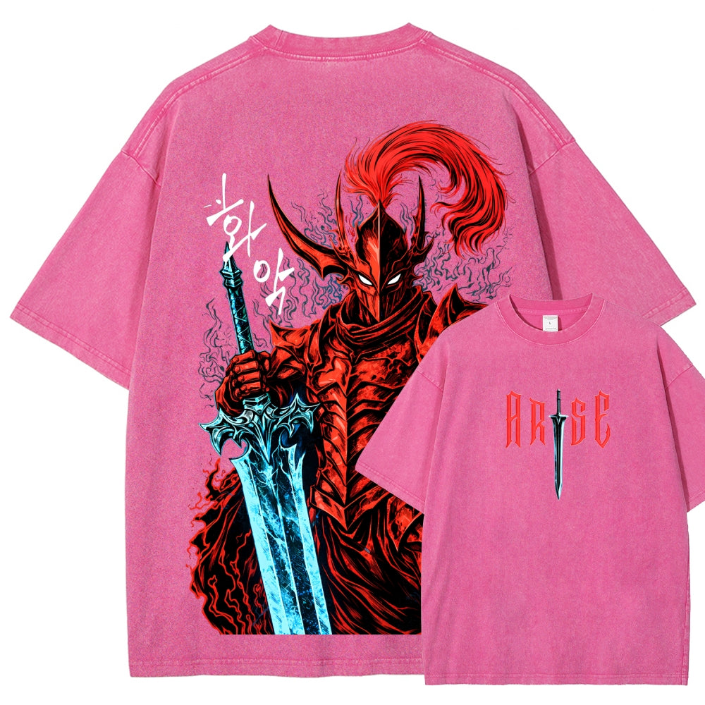 solo leveling Unisex Fit Washed T-Shirt 2603009461