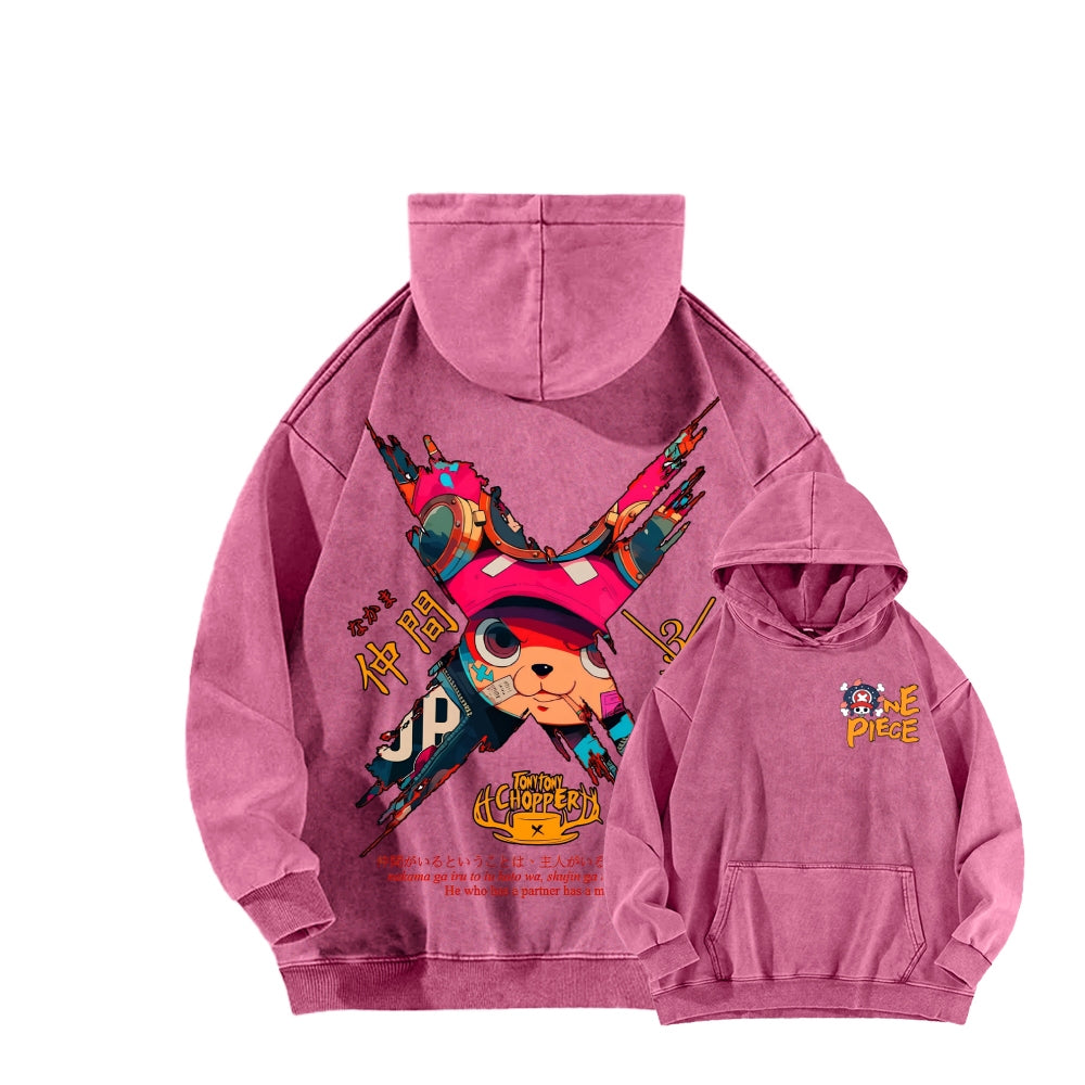 One Piece Unisex Washed Hoodie 2603014173