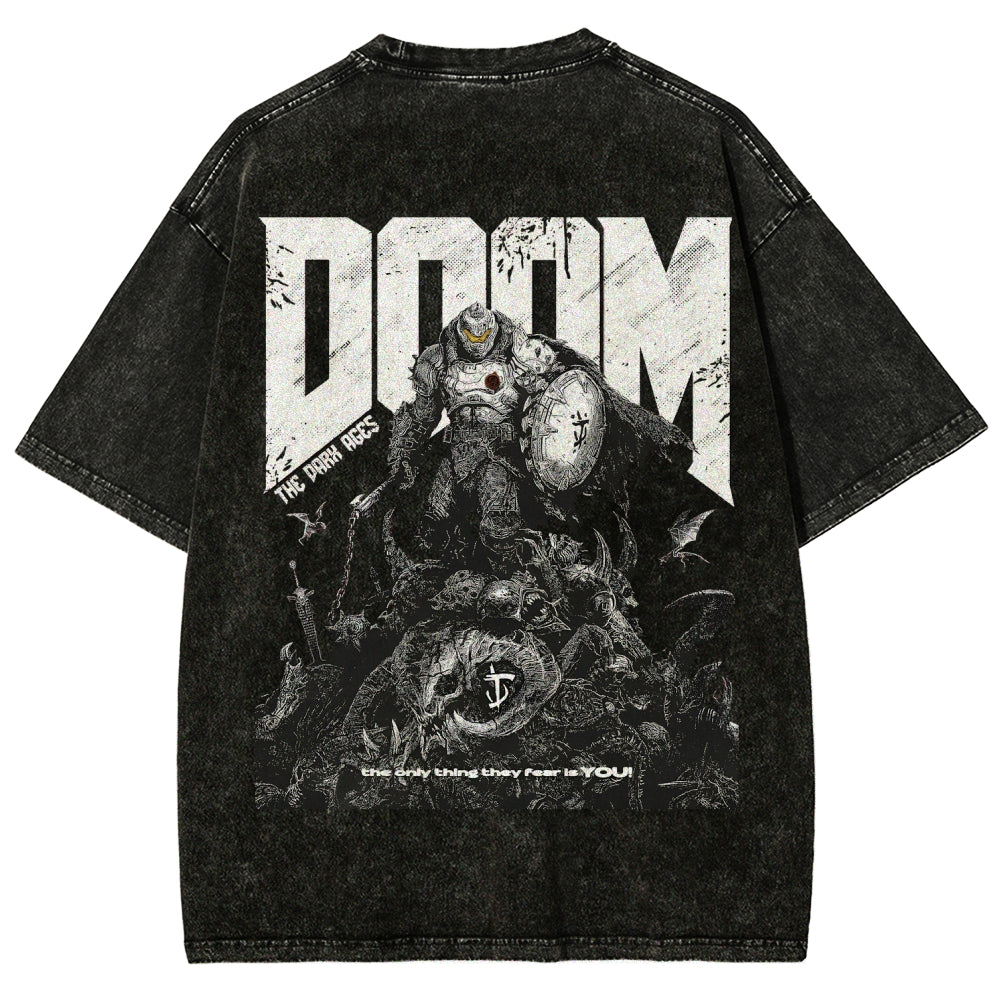 DOOM Unisex Fit Washed T-Shirt 2603016953