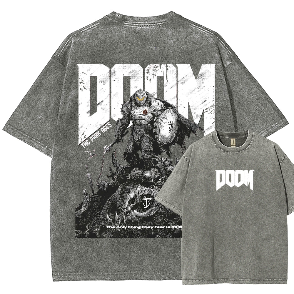 DOOM Unisex Fit Washed T-Shirt 2603016953